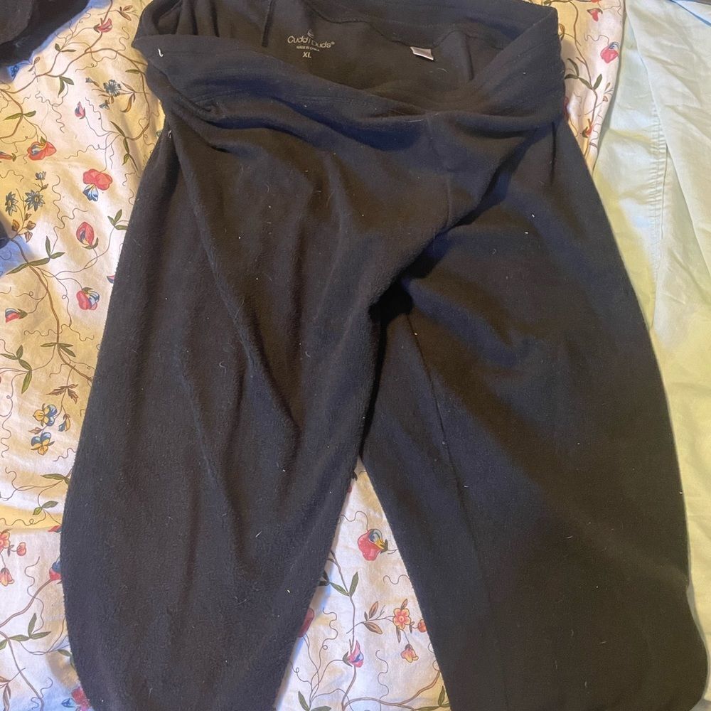New 2 pairs Cuddl Duds Fleecewear Leggings Black XL
